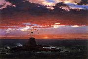 Frederic Edwin Church Beacon, off Mount Desert Island oil painting